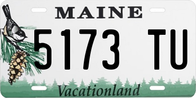 ME license plate 5173TU