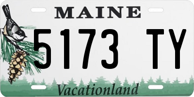 ME license plate 5173TY