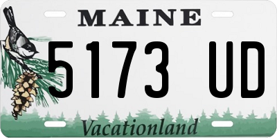 ME license plate 5173UD