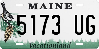 ME license plate 5173UG