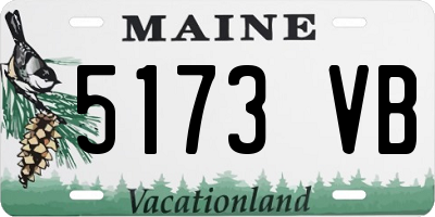 ME license plate 5173VB