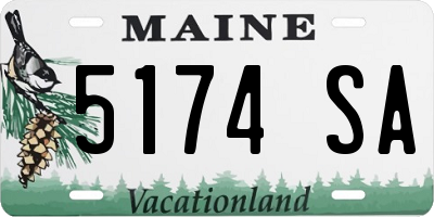 ME license plate 5174SA