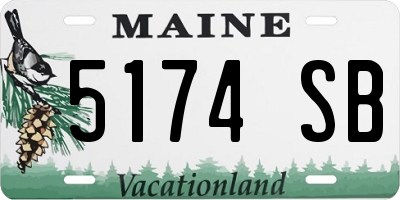 ME license plate 5174SB