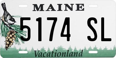 ME license plate 5174SL