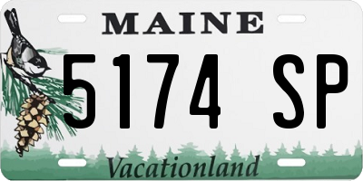 ME license plate 5174SP