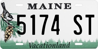 ME license plate 5174ST