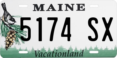ME license plate 5174SX