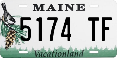 ME license plate 5174TF