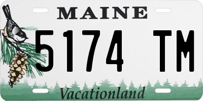 ME license plate 5174TM