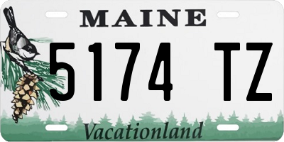 ME license plate 5174TZ