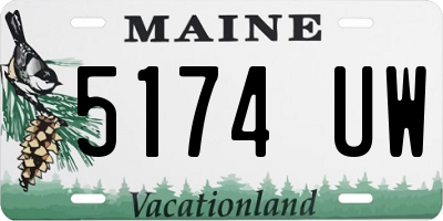 ME license plate 5174UW