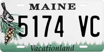 ME license plate 5174VC