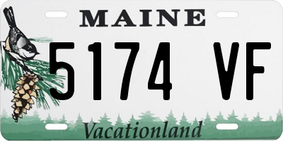 ME license plate 5174VF