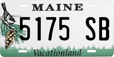 ME license plate 5175SB