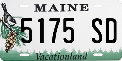 ME license plate 5175SD