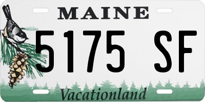 ME license plate 5175SF