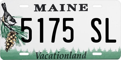 ME license plate 5175SL