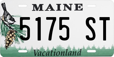 ME license plate 5175ST