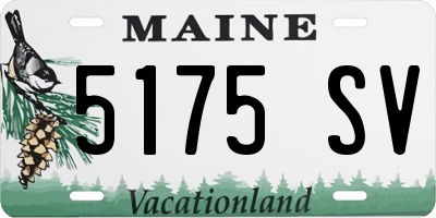 ME license plate 5175SV