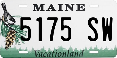 ME license plate 5175SW
