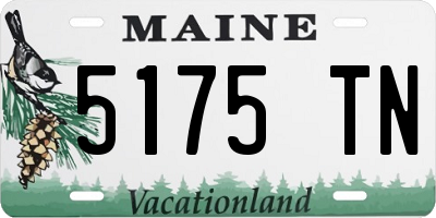 ME license plate 5175TN