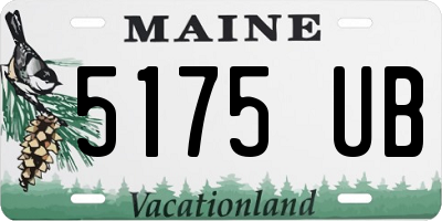 ME license plate 5175UB