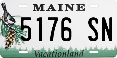 ME license plate 5176SN
