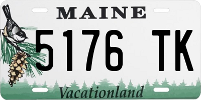 ME license plate 5176TK