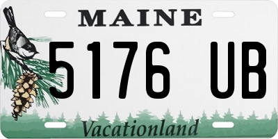 ME license plate 5176UB