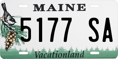 ME license plate 5177SA