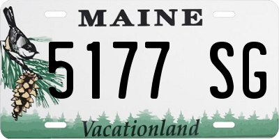 ME license plate 5177SG