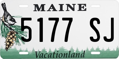 ME license plate 5177SJ