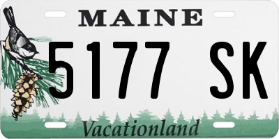 ME license plate 5177SK