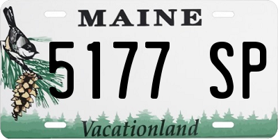 ME license plate 5177SP