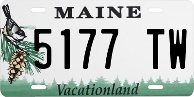 ME license plate 5177TW