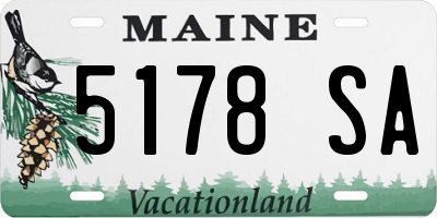 ME license plate 5178SA