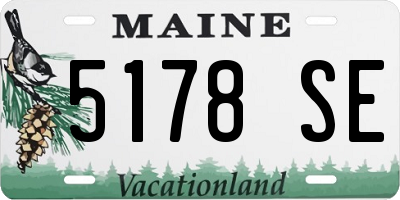 ME license plate 5178SE