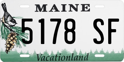 ME license plate 5178SF