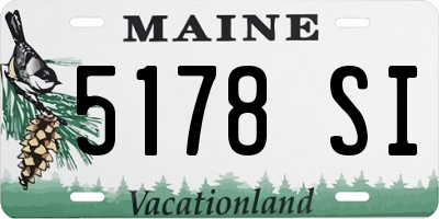 ME license plate 5178SI