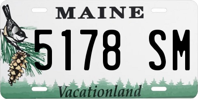 ME license plate 5178SM