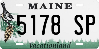 ME license plate 5178SP