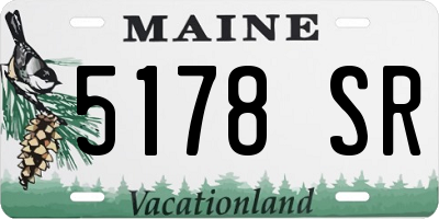 ME license plate 5178SR