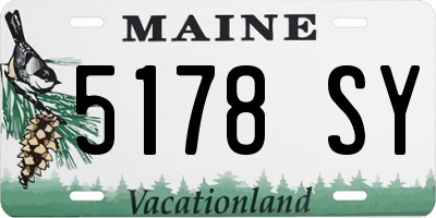 ME license plate 5178SY