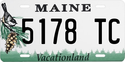 ME license plate 5178TC