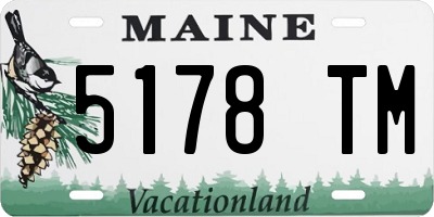 ME license plate 5178TM