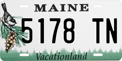 ME license plate 5178TN