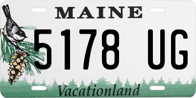 ME license plate 5178UG