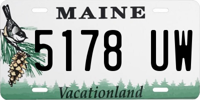 ME license plate 5178UW