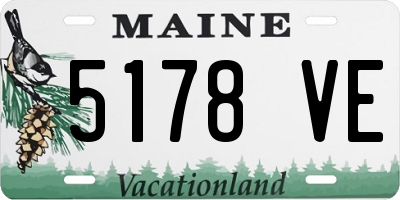 ME license plate 5178VE