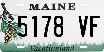 ME license plate 5178VF